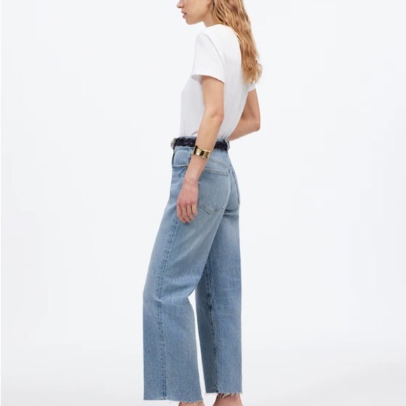Madewell THE PERFECT VINTAGE CROP JEAN Blue Cotton Women's Size 33 High Waist - Picture 2 of 10